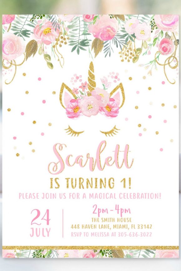 Unicorn Party Invitation