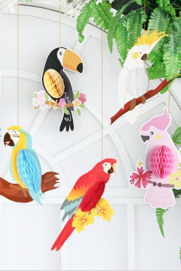  Tropical Hanging Bird Decorations 