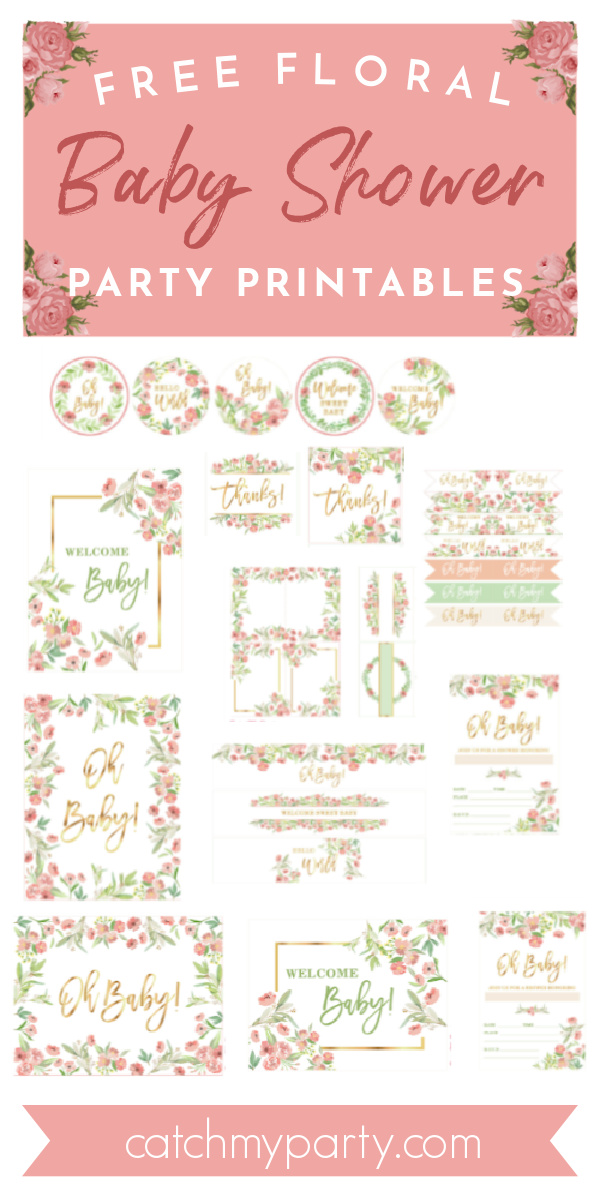 FREE Floral Baby Shower Printables to Download Now! - The Catch My ...