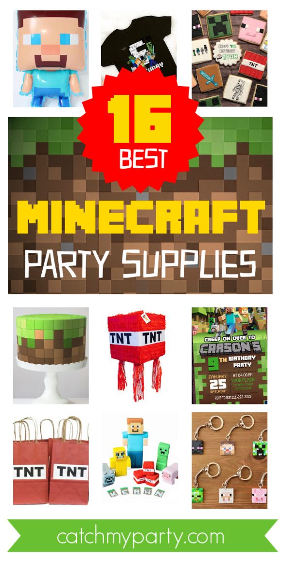 Check out the 16 BEST Minecraft Party Supplies!