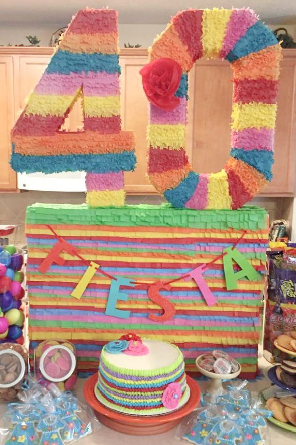 Mexican Fiesta-Themed 40th Birthday Party | CatchMyParty.com Mexican Fiesta-Themed 40th Birthday Party