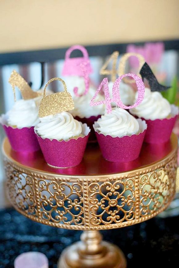 Glam-Themed 40th Birthday | CatchMyParty.com Glam-Themed 40th Birthday