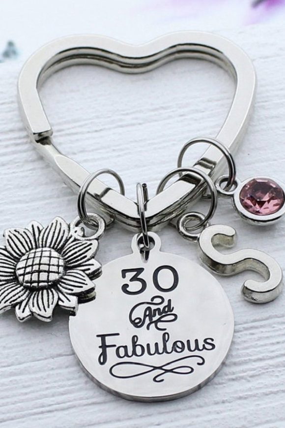 '30 and Fabulous' Keychain