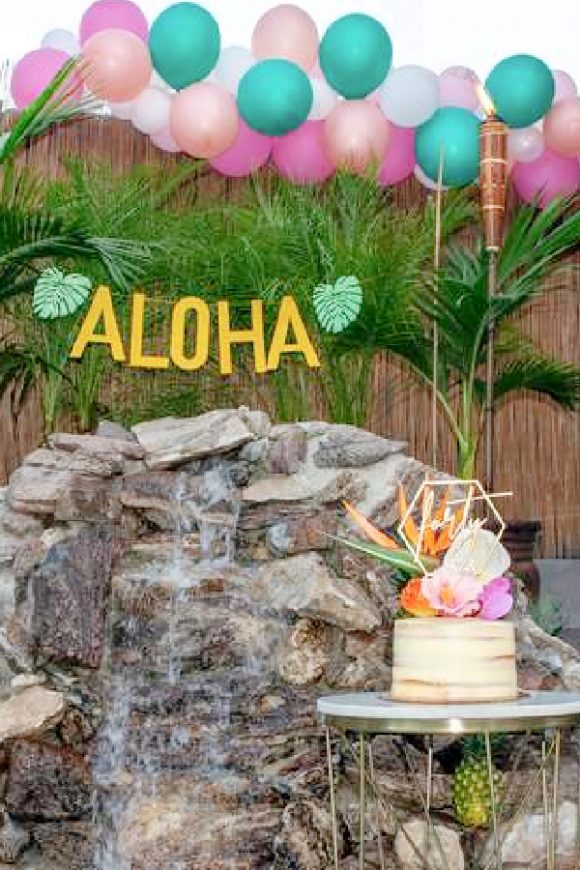 Luau-Themed 40th Birthday | CatchMyParty.com Luau-Themed 40th Birthday
