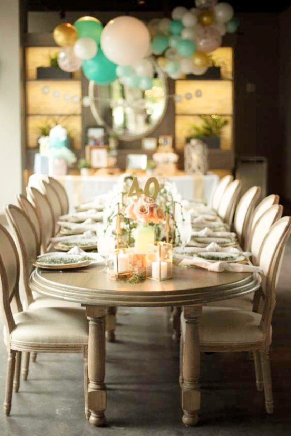 Rustic Themed 40th Birthday Brunch | CatchMyParty.com Rustic Themed 40th Birthday Brunch