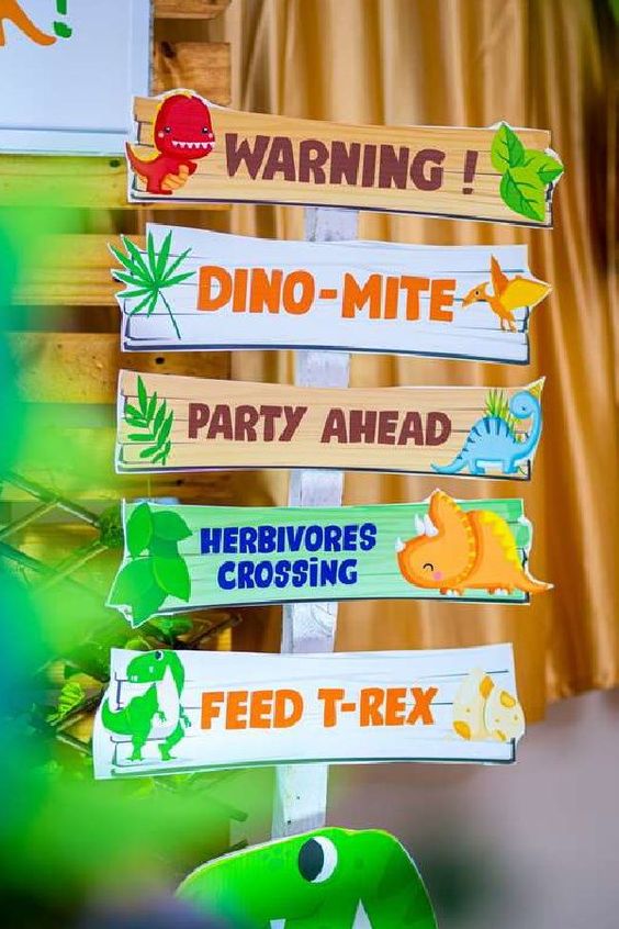 Dinosaur Welcome Sign 
