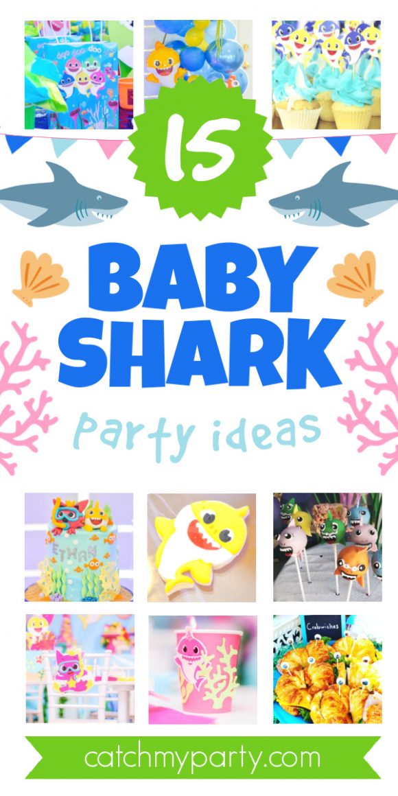 Collage of Baby Shark Party Ideas