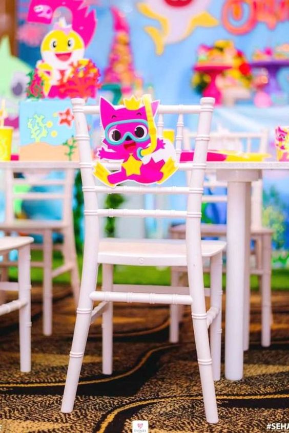 Baby Shark Chair Decorations 