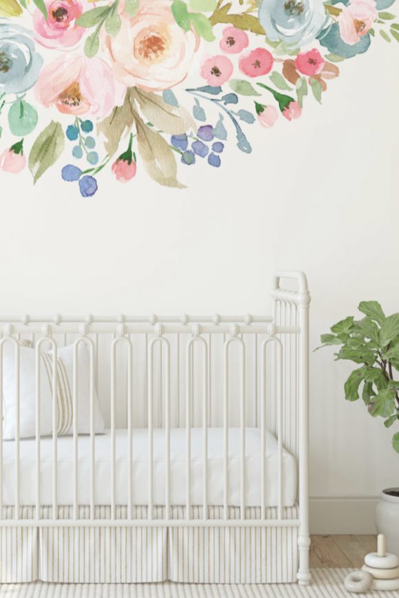 Watercolor Flower Wall Decal