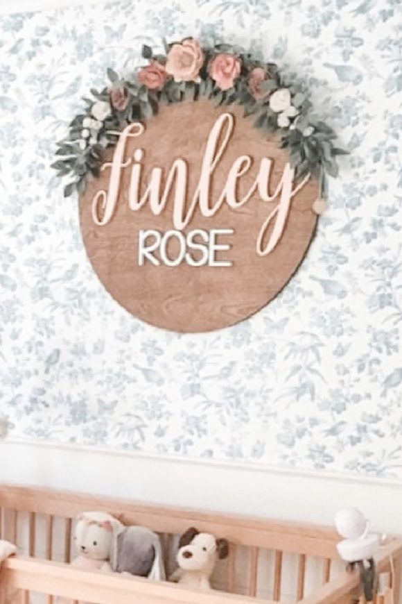 Personalized Floral Name Sign
