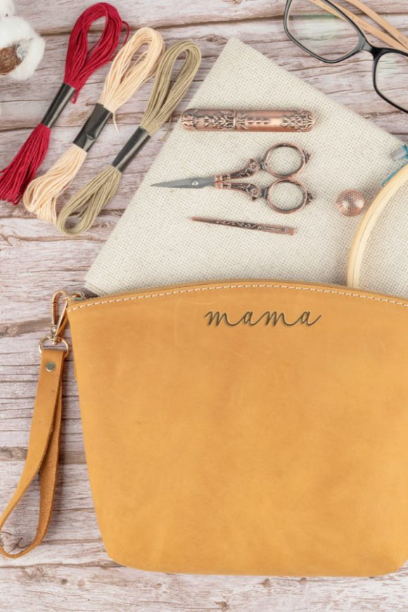 Leather Make Up Bag