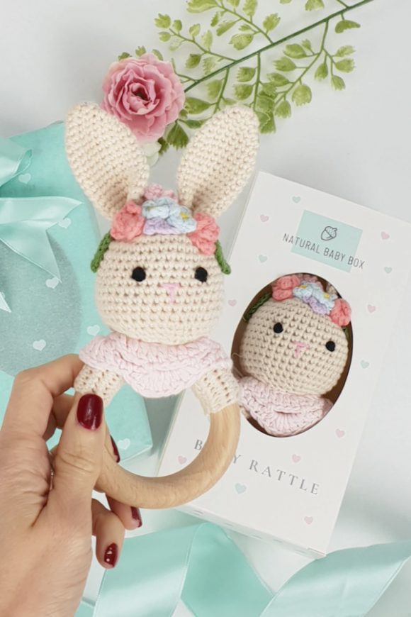Handmade Bunny Crochet Rattle