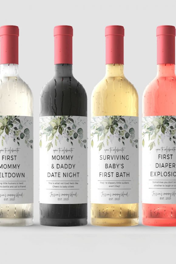 New Parent Wine Bootle Labels