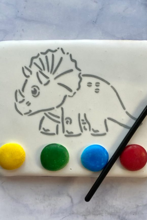 Paint Your Own Dinosaur Cookie