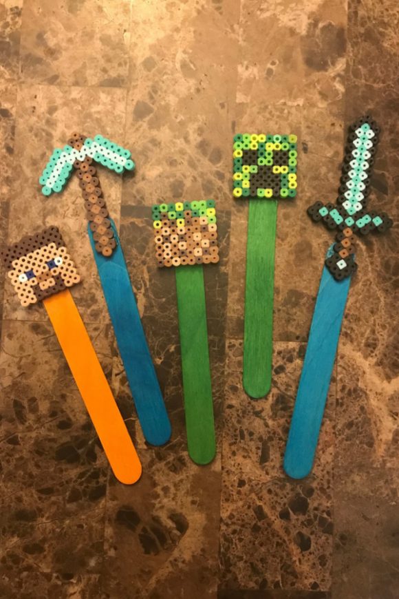 Minecraft Perler Bead Bookmark
