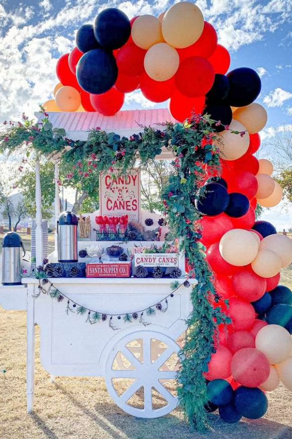 Rustic Vintage Cart Hot Cocoa Bar