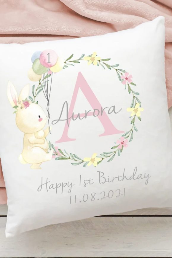 Personalized 1st Birthday Cushion
