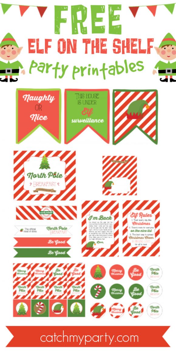 FREE Elf on the Shelf Party Printables