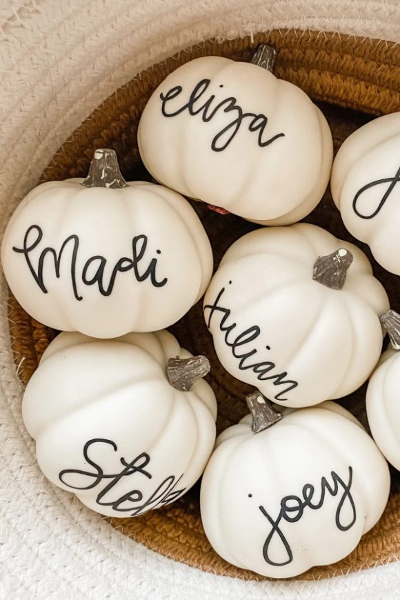 Personalized Pumpkin Place Tags