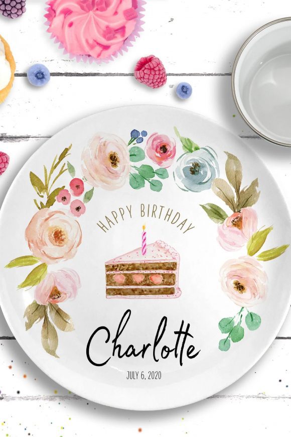Personalized Ceramic Birthday Plate
