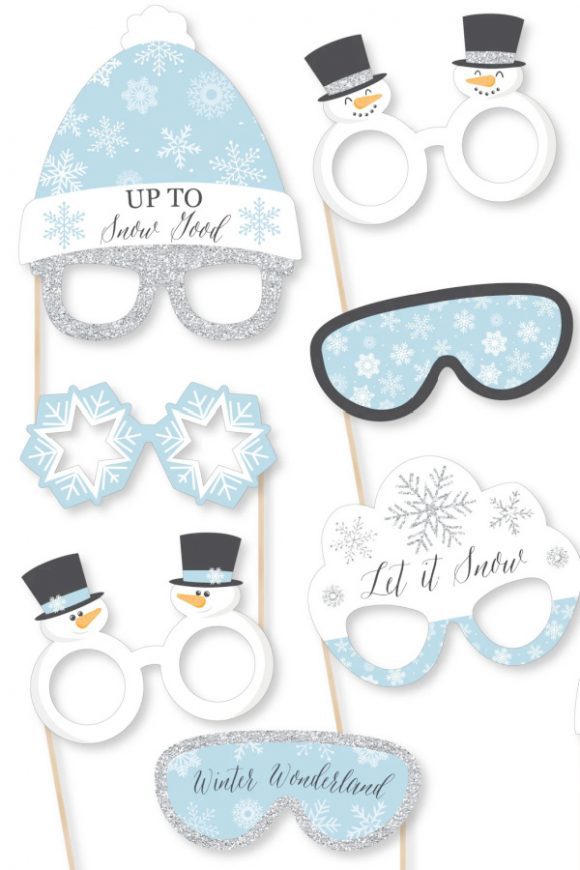 Winter photo booth props