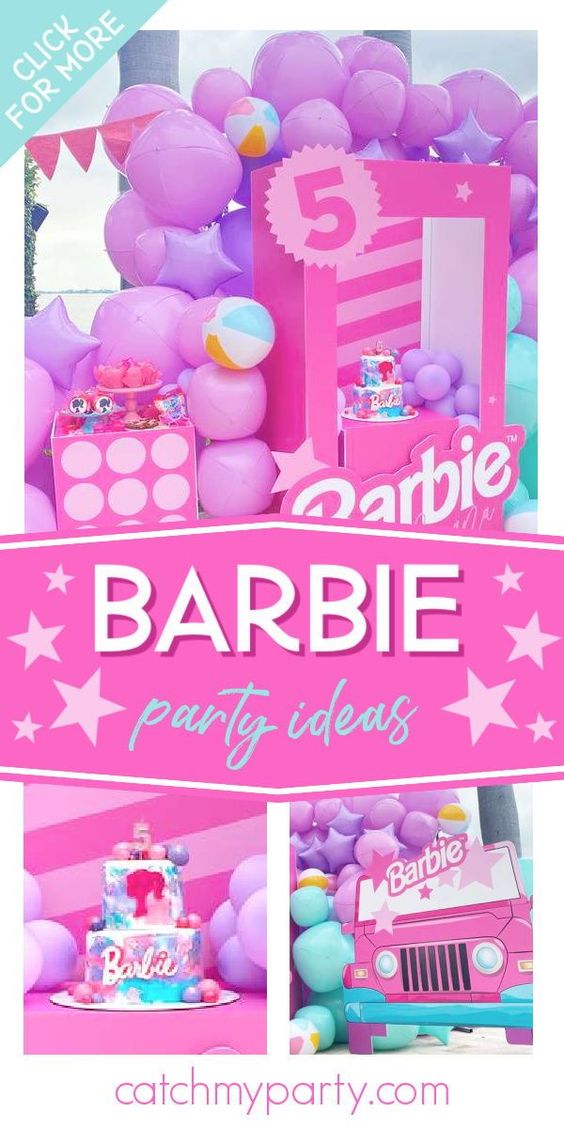 Barbie birthday party | CatchMyParty.com Barbie birthday party
