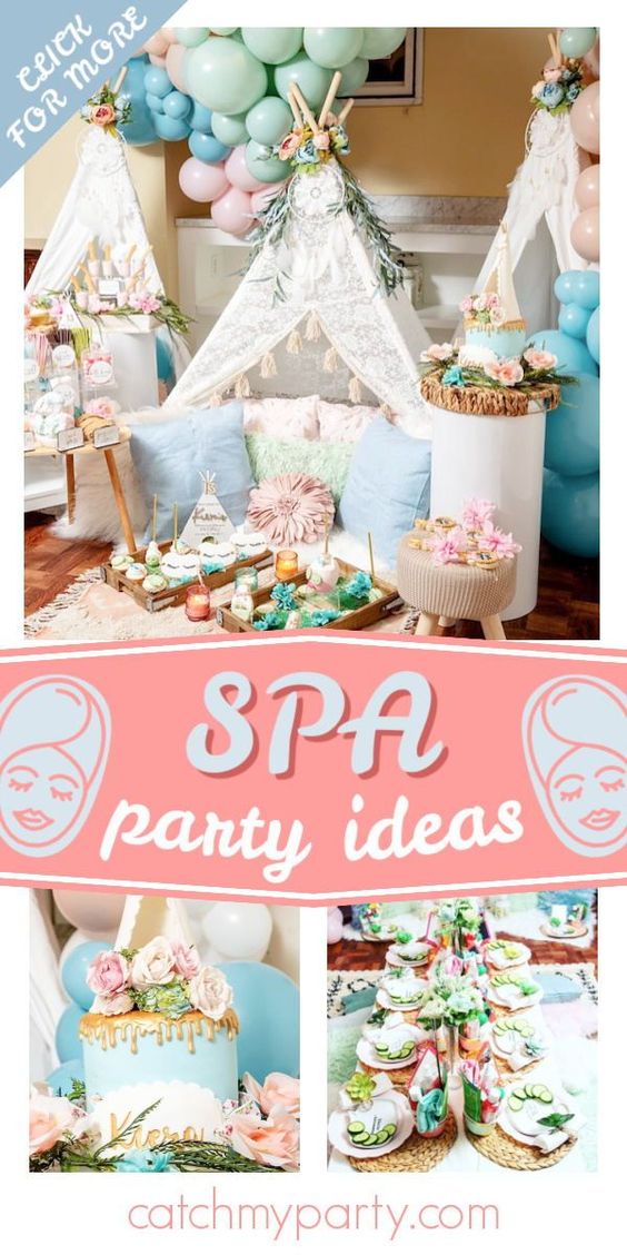 Spa birthday party | CatchMyParty.com Spa birthday party