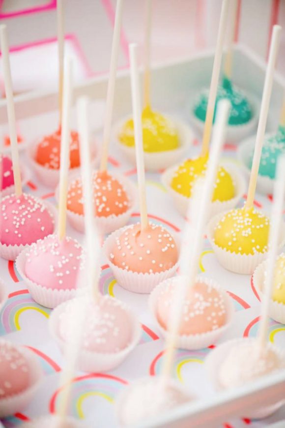 Bright and Colorful Rainbow Cake Pops