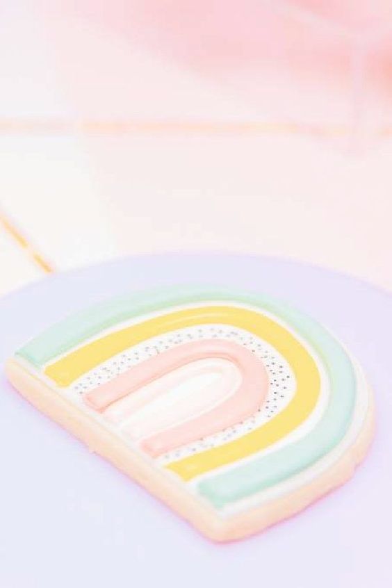 Pastel Boho Rainbow Cookies