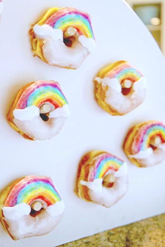 Colorful Rainbow Donuts