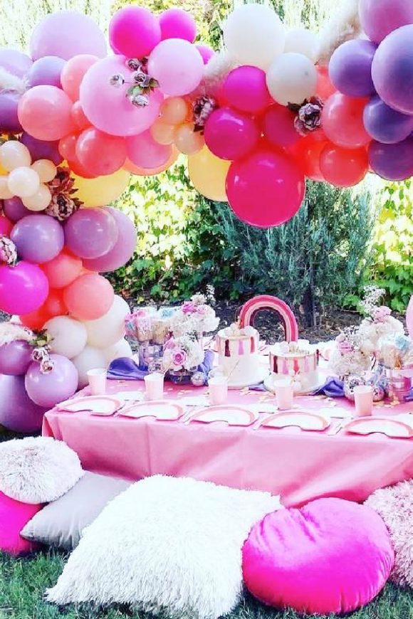 Garden Picnic Rainbow Party