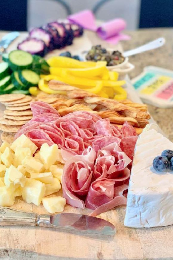 Rainbow Party Food Grazing Board