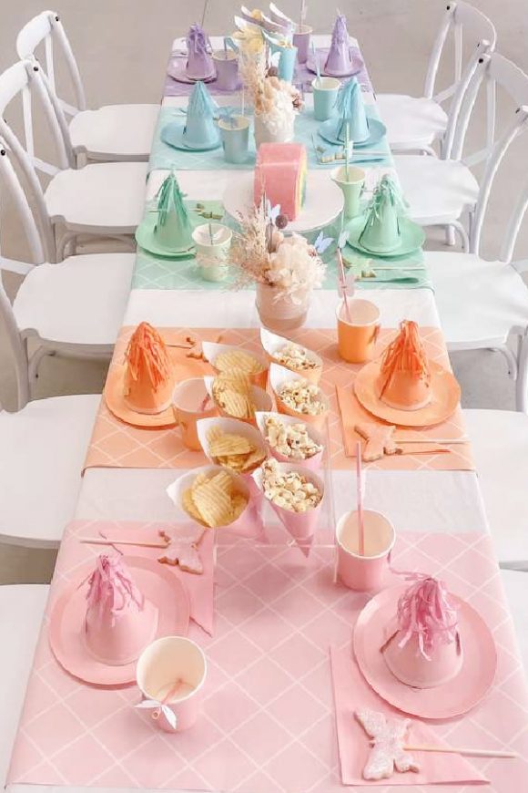 Pastel Rainbow Table Settings