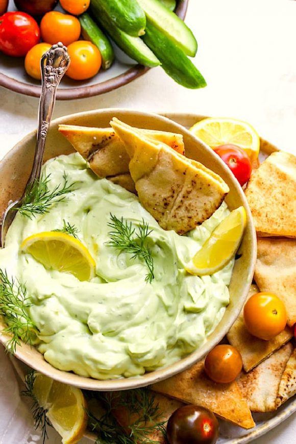 Avocado Tzatziki | CatchMyParty.com Avocado Tzatziki
