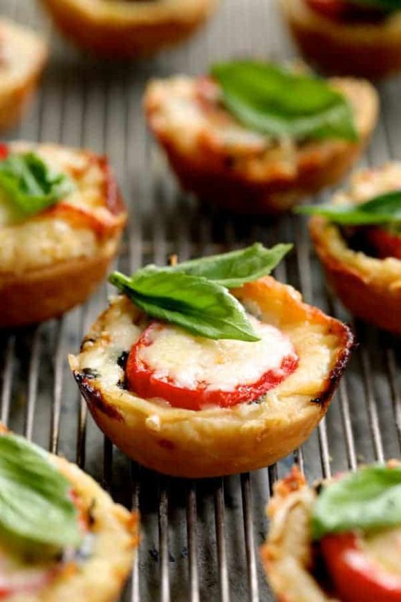 Mini Southern Tomato Pies | CatchMyParty.com Mini Southern Tomato Pies