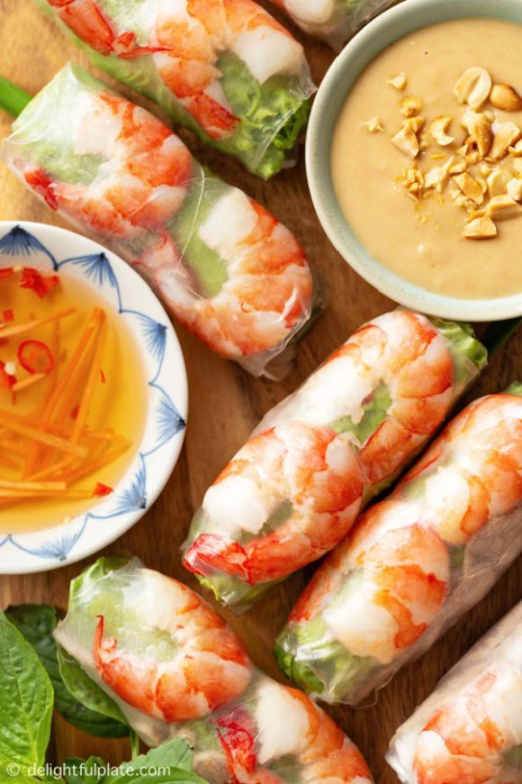 Vietnamese Fresh Spring Rolls | CatchMyParty.com Vietnamese Fresh Spring Rolls