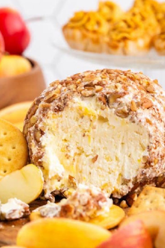 Pineapple Pecan Cheese Ball | CatchMyParty.com Pineapple Pecan Cheese Ball