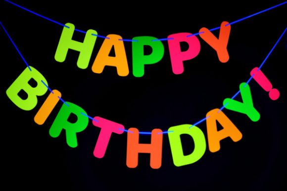 Neon 'Happy Birthday' Banner | CatchMyParty.com Neon 'Happy Birthday' Banner