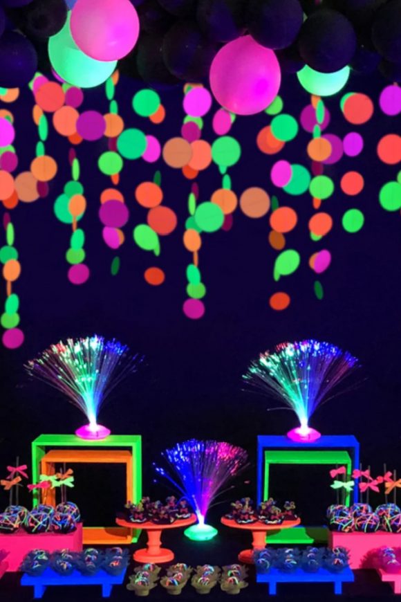 Neon Dotty Party Decorations | CatchMyParty.com Neon Dotty Party Decorations