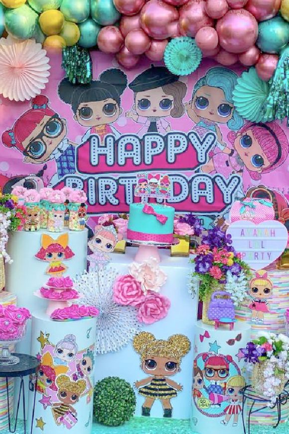 LOL Surprise Dolls birthday party | CatchMyParty.com LOL Surprise Dolls birthday party