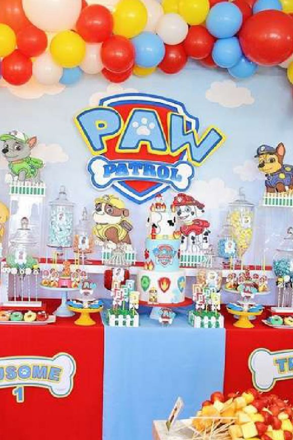 Paw Patrol birthday party | CatchMyParty.com Paw Patrol birthday party