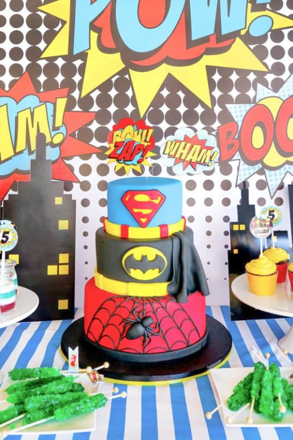 Superhero birthday party | CatchMyParty.com Superhero birthday party