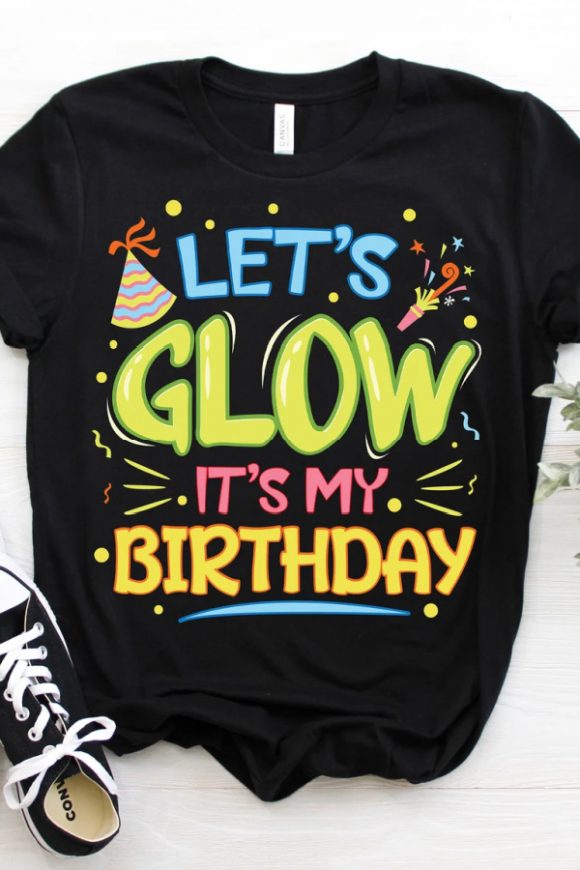 'Let's Glow' T-Shirt | CatchMyParty.com 'Let's Glow' T-Shirt