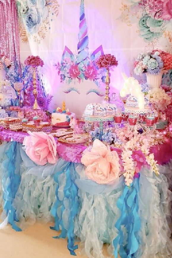 Unicorn birthday party | CatchMyParty.com Unicorn birthday party