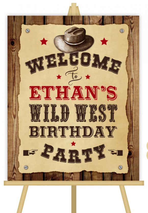 Wild West Printable Welcome Sign