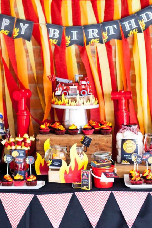 Firefighter 2nd Birthday Parties | CatchMyParty.com Firefighter 2nd Birthday Parties