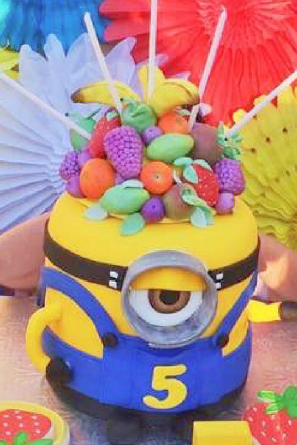 Carmen Miranda Minion Birthday Cake