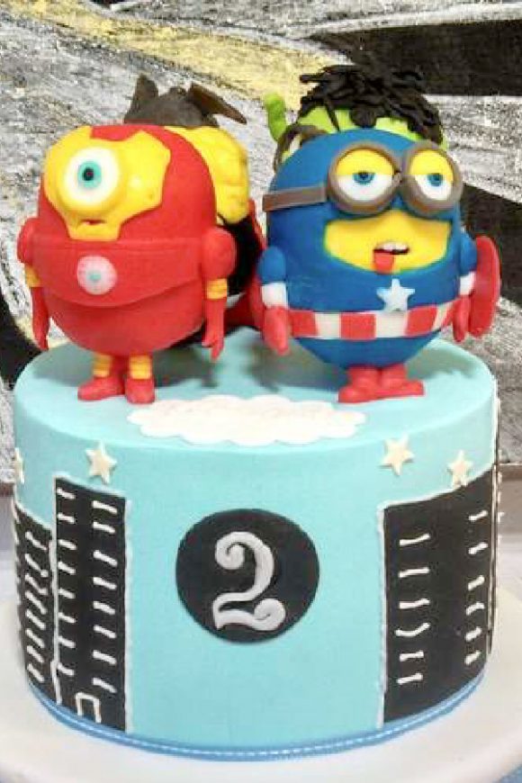 Minion Superhero Birthday Cake