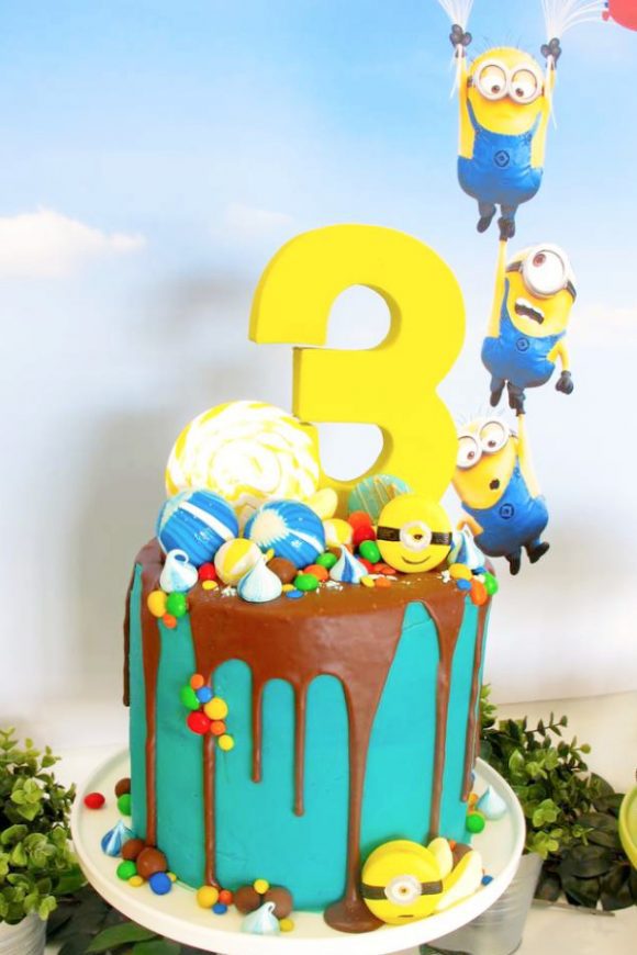 Minion Drip Birthday Cake