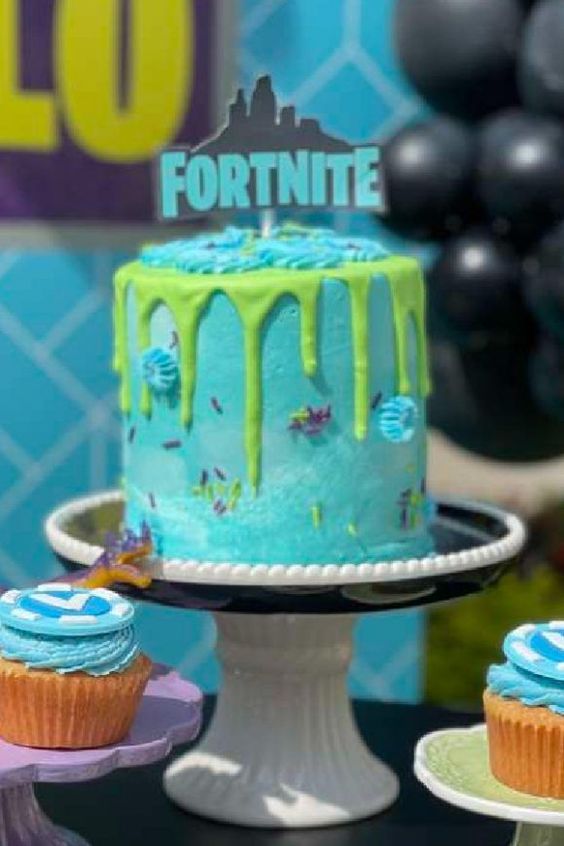 Fortnite Slurp Birthday Cake